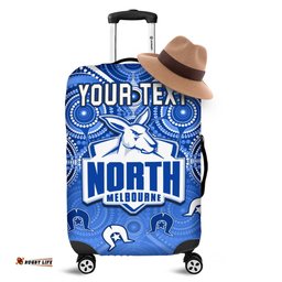 Custom Personalised Kangaroos Football NAIDOC Week Luggage Covers North Melbourne Aboriginal Dhari Ver.02