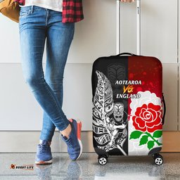 New Zealand And England Rugby Luggage Cover World Cup All Black Combine Red Roses