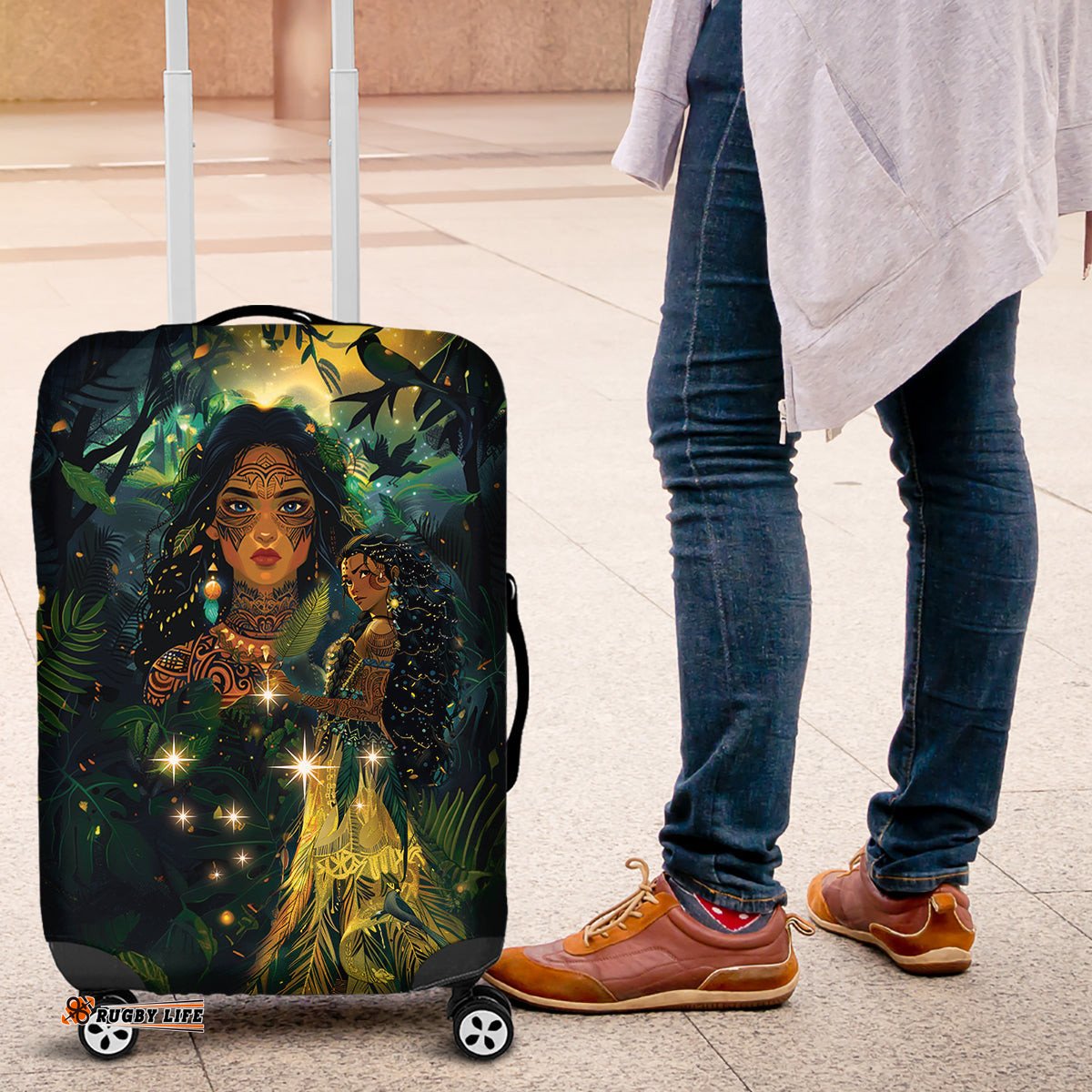 New Zealand Matariki Luggage Cover Rongo Mori Wellbeing and Good Luck