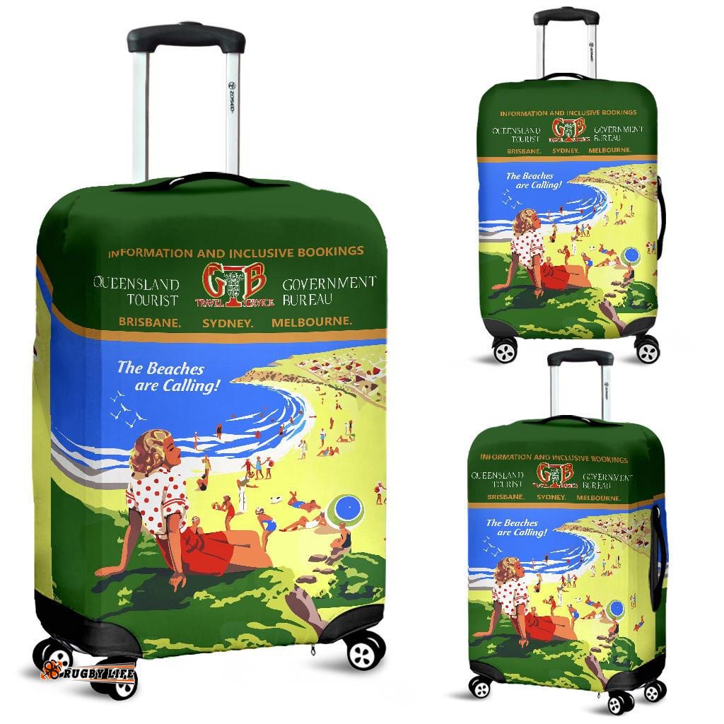 Luggage Cover Queensland Vintage Poster