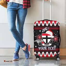 Custom St Kilda Saints Football Luggage Cover Christmas Vibe