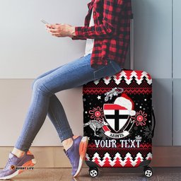 Custom St Kilda Saints Football Luggage Cover Christmas Vibe