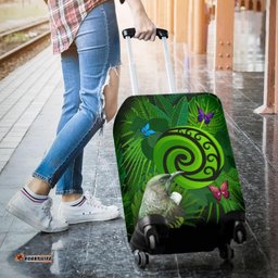 New Zealand Luggage Covers Koru Fern Mix Tui Bird Tropical Floral