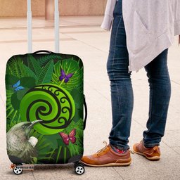 New Zealand Luggage Covers Koru Fern Mix Tui Bird Tropical Floral