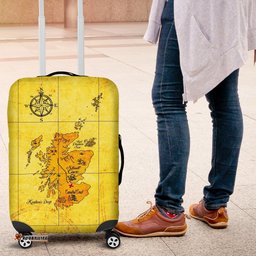 Scotland Treasure Map Luggage Cover