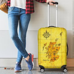 Scotland Treasure Map Luggage Cover