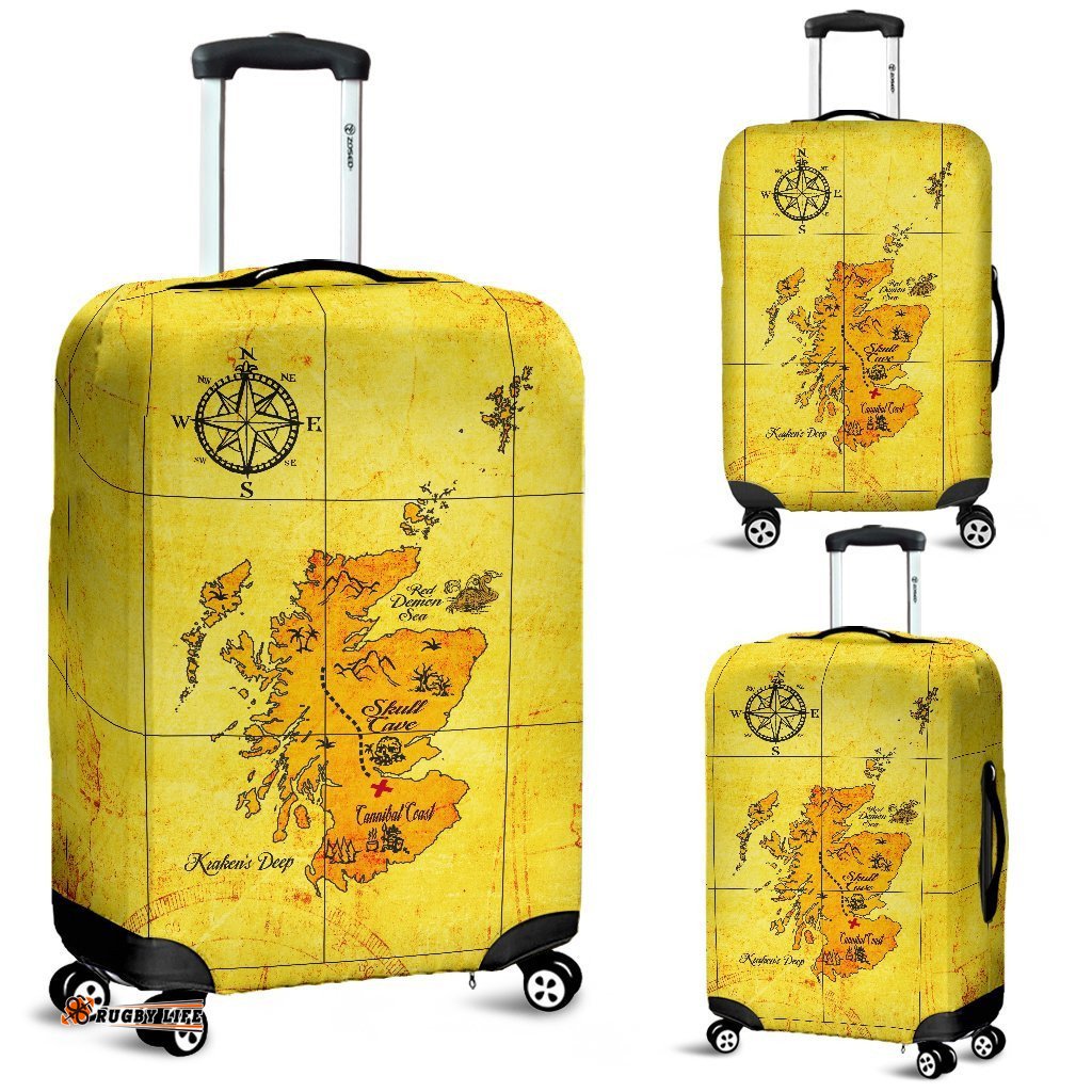 Scotland Treasure Map Luggage Cover