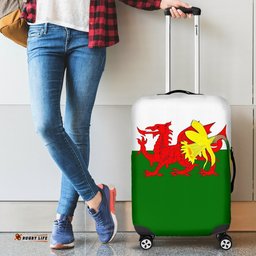 Wales Flag And Dragon Luggage Cover