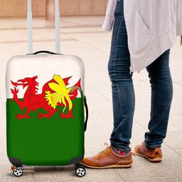 Wales Flag And Dragon Luggage Cover