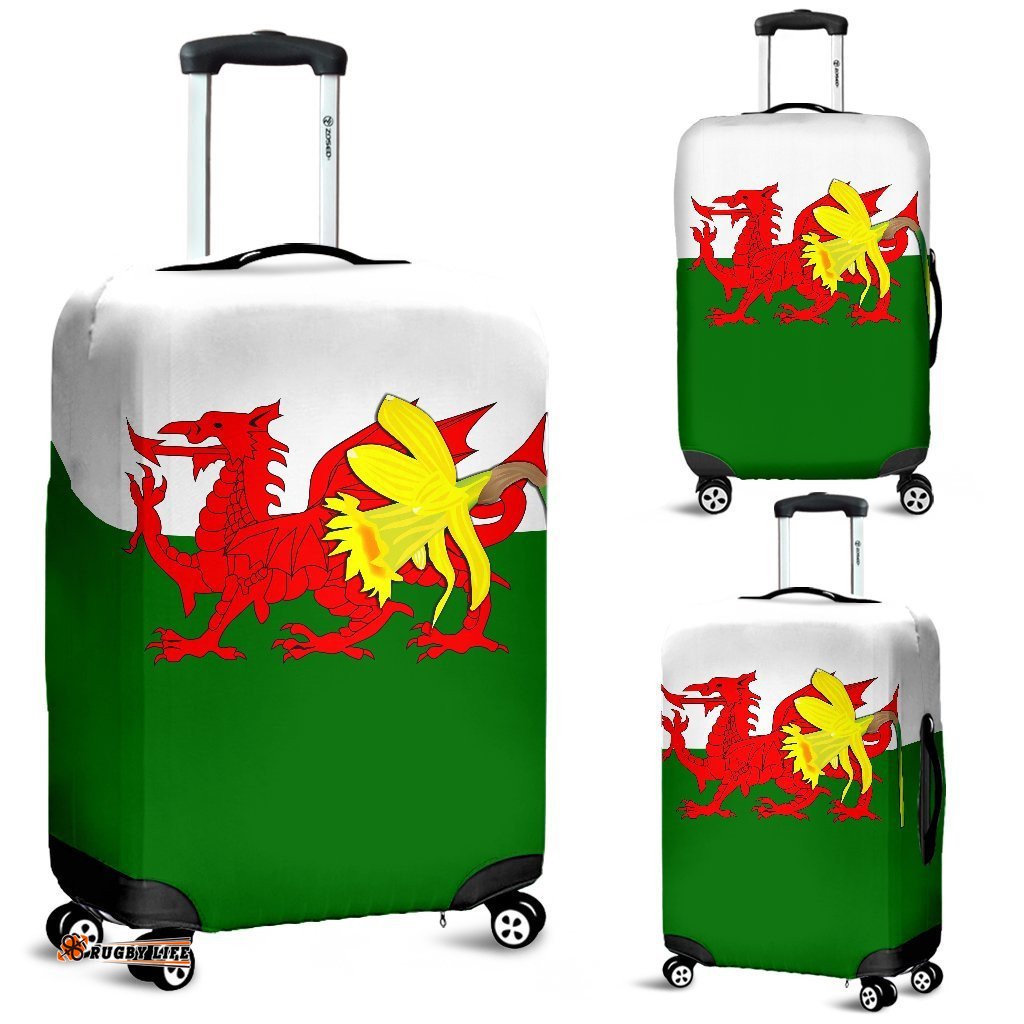 Wales Flag And Dragon Luggage Cover