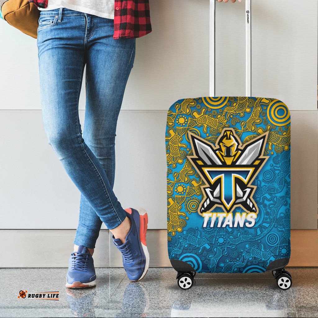 Titans Rugby Aboriginal Art Luggage Covers
