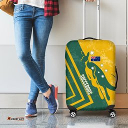 Australia Soccer Luggage Cover Green & Gold Go Socceroos