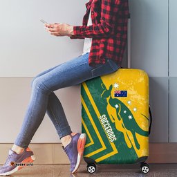 Australia Soccer Luggage Cover Green & Gold Go Socceroos