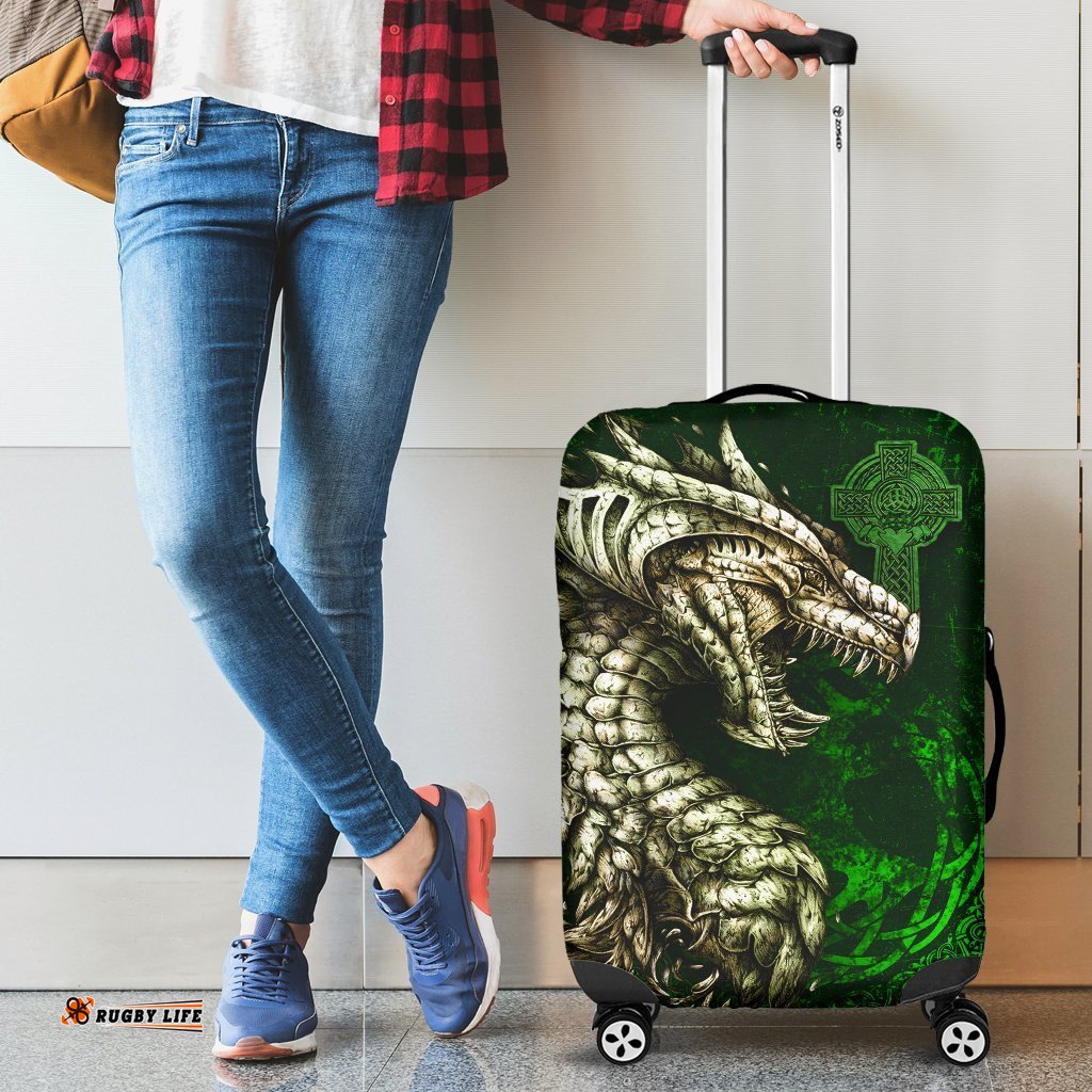Ireland Celtic Luggage Covers Dragon and Claddagh Cross