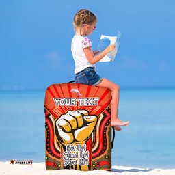 Custom Personalised Dolphins NAIDOC Week Luggage Cover Aboriginal Art Get Up Stand Up Show Up