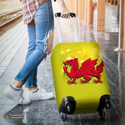 Wales Dragon In Daffodil Luggage Cover