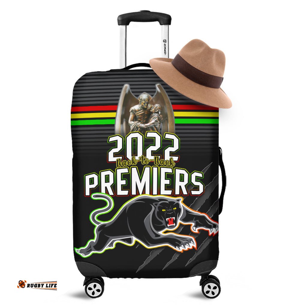 Panthers Proud Luggage Covers Back to Back Premiers Version 01 Black