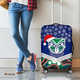 Warriors Rugby Christmas Luggage Cover Merry Xmas Mix Aboriginal Art