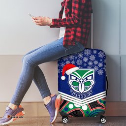 Warriors Rugby Christmas Luggage Cover Merry Xmas Mix Aboriginal Art