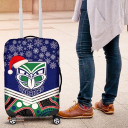 Warriors Rugby Christmas Luggage Cover Merry Xmas Mix Aboriginal Art