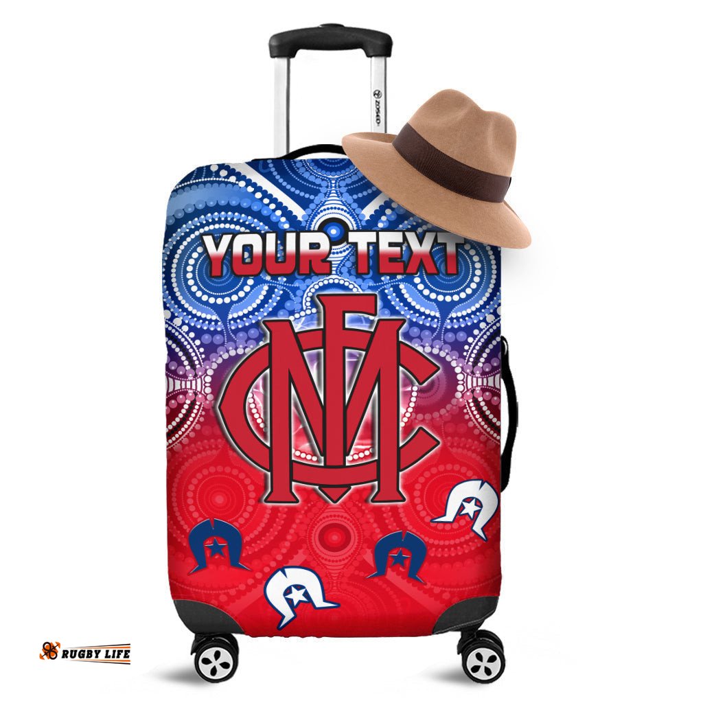 Custom Personalised Demons Football NAIDOC Week Luggage Covers Melbourne North Melbourne Aboriginal Dhari Ver.02