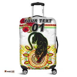 Custom Personalised Penrith Panthers ANZAC Luggage Cover Indigenous Vibes White