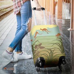 Luggage Cover - Kangaroo Suitcase Landscape Art