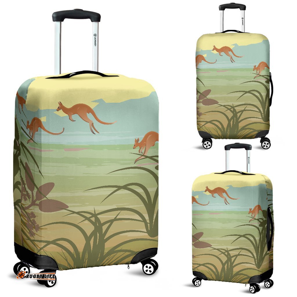 Luggage Cover - Kangaroo Suitcase Landscape Art