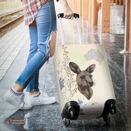 Luggage Cover Kangaroo Australia Map