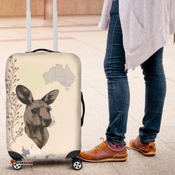 Luggage Cover Kangaroo Australia Map