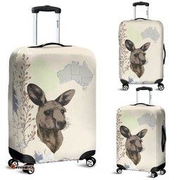 Luggage Cover Kangaroo Australia Map