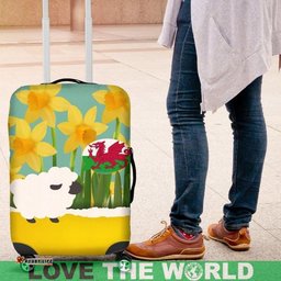 Sheep Think About Wales Luggage Cover