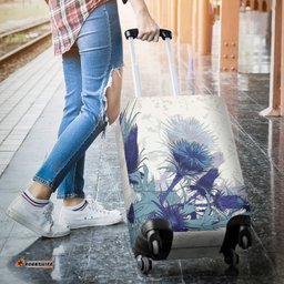 Scotland Luggage Covers Luxury Blue Thistle
