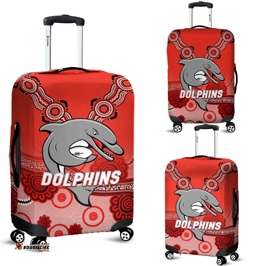 Dolphins Rugby Redcliffe Aboriginal Art Luggage Covers