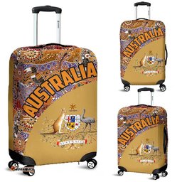 Luggage Cover Aboriginal Patterns Australian Coat Of Arms