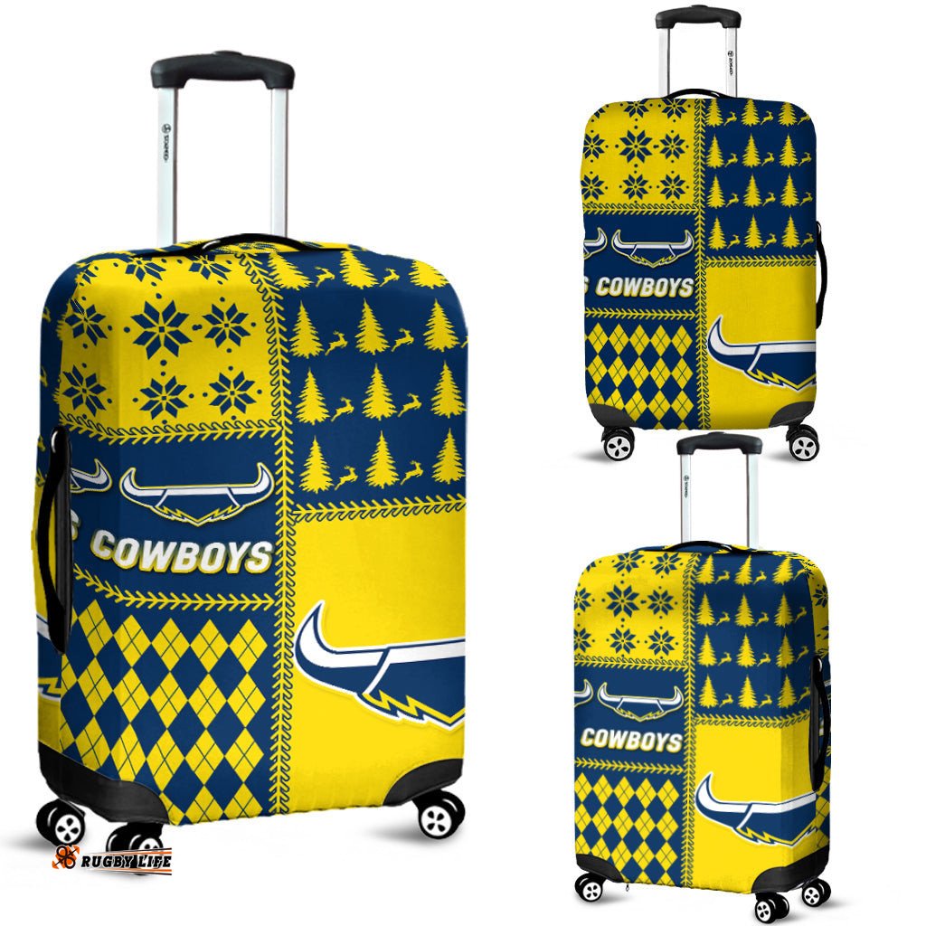 Cowboys Rugby Christmas Style Luggage Covers