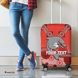 Custom Personalised Dolphins Rugby Redcliffe Aboriginal Art Luggage Covers