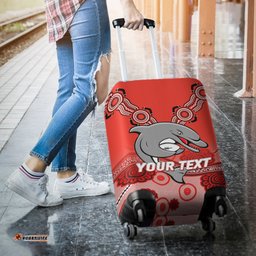 Custom Personalised Dolphins Rugby Redcliffe Aboriginal Art Luggage Covers