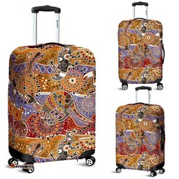 Luggage Cover Aboriginal Patterns Kangaroo