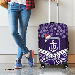 Custom Dockers Football Christmas Luggage Cover Merry Xmas Mix Aboriginal Art