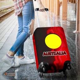 Luggage Cover Aboriginal Patterns Sun Australia Flame