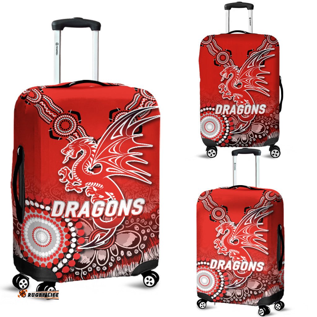 Dragons Rugby Aboriginal Art Luggage Covers