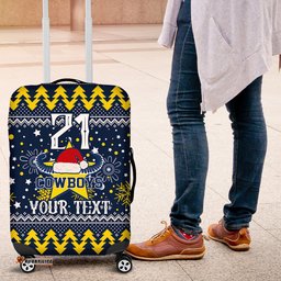 Custom Cowboys Rugby Luggage Cover Born Tough Bred Proud Christmas Vibe
