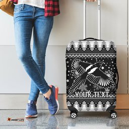 Custom Magpies Football Luggage Cover Christmas Vibe