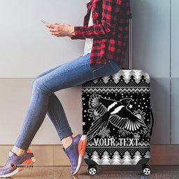 Custom Magpies Football Luggage Cover Christmas Vibe