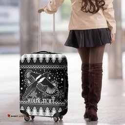 Custom Magpies Football Luggage Cover Christmas Vibe
