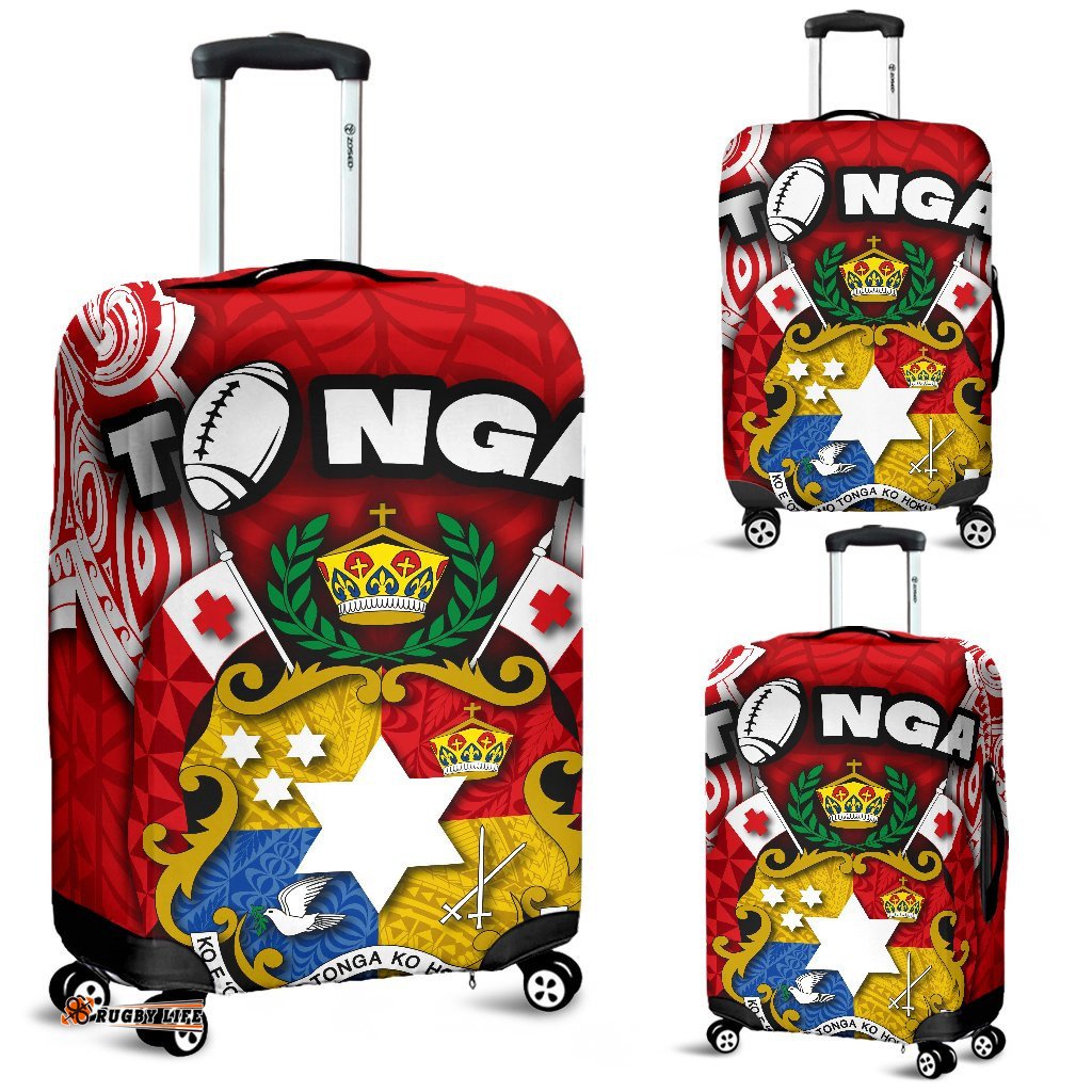 Custom Personalised Tonga Rugby Luggage Covers Royal Style