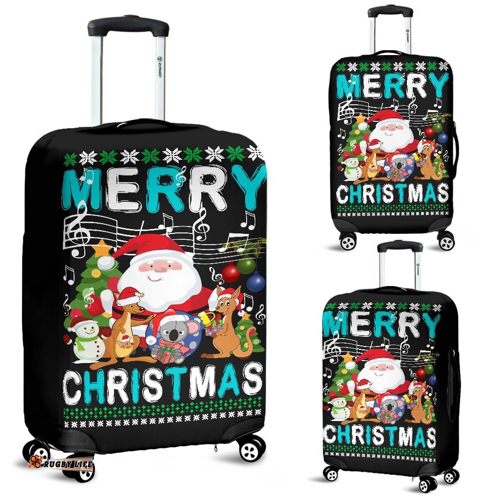 Australia Christmas Luggage Cover Santa Claus Merry Christmas