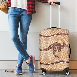 Luggage Cover Aboriginal Dot Painting Kangaroo
