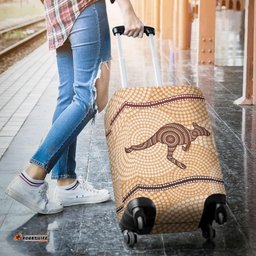 Luggage Cover Aboriginal Dot Painting Kangaroo
